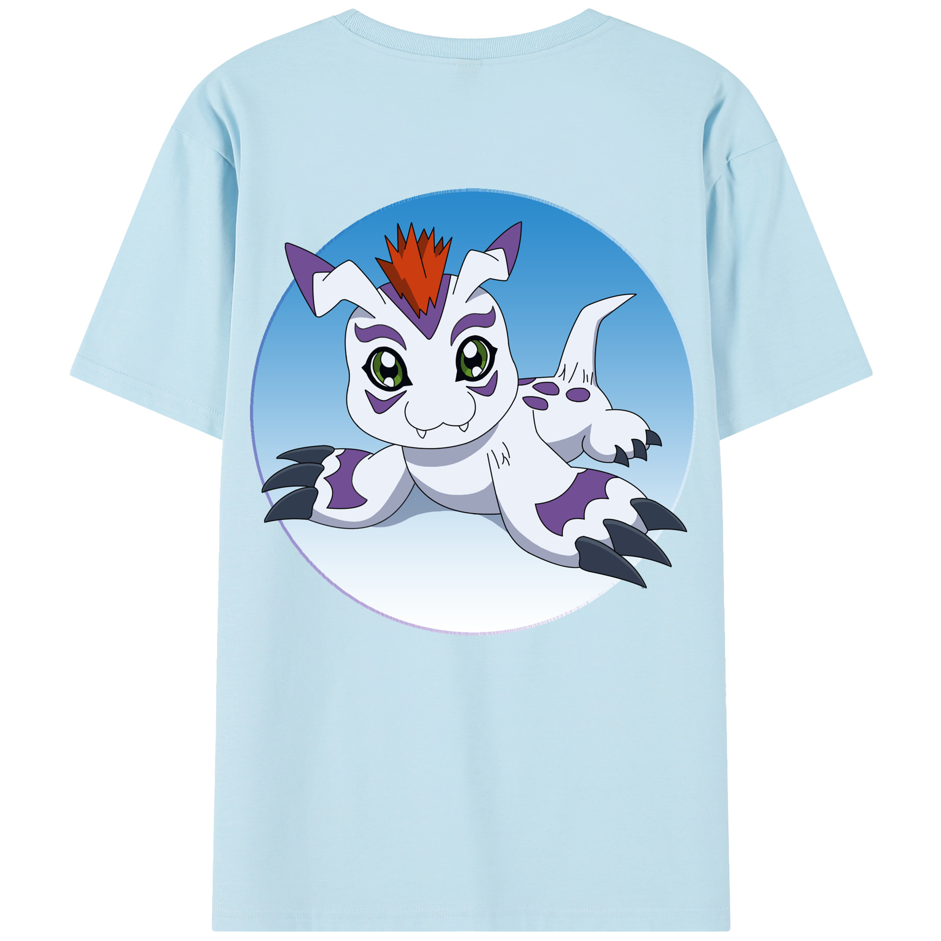 （画像用） Digimon デジタルモンスター/デジモン 綿100％半袖Tシャツ（背面プリント）